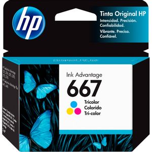 Cartucho de tinta HP 667 tricolor Original (3YM78AL)