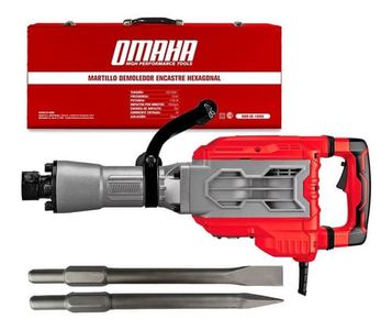Martillo Demoledor 60 Joules 1700w 16kg Industrial + 2 Puntas Maletin