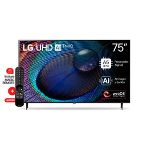 Smart TV LG UHD AI 75" 4K Procesador Alpha 5 6ta Gen con Inteligencia Artificial 75UR9050