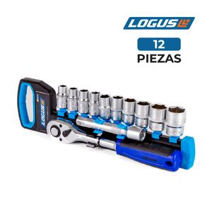 Llave Crique Logus 1/2 + Barra Extension +10Tubos de 10-24mm