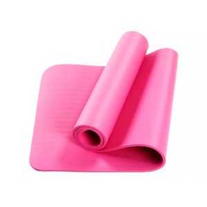 Colchoneta Mat Yoga 8 mm Rosa Plegable Pilates Caucho Bandas