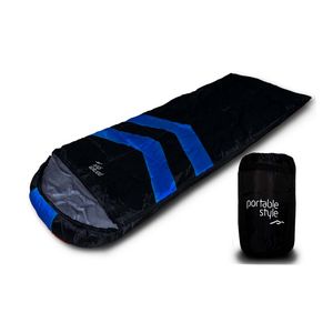 Bolsa De Dormir Pro Portable Style Negro y Azul Camping Termica 0° Carpa