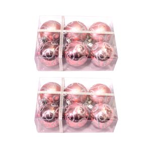Set de 12 globos de 5cm Gold Rose decorados 2 cajas x 6 un.