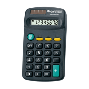 Calculadora de Bolsillo 8 Dígitos Modelo 402 Negra Global