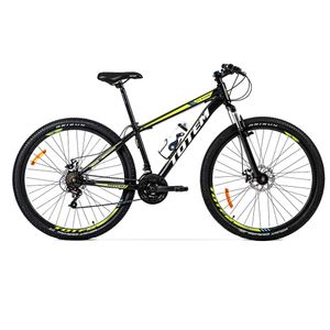 Bicicleta Topmega MTB Totem R29 21 v Acero Sunrun  Negro/Amarillo Talle S 1010573