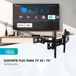 Soporte Nictom Doble Sm04 De Mesa Para Tv/monitor 13 A 27