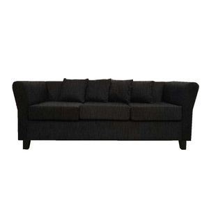 Sillón 3 Cuerpos Cannes Chenille Negro