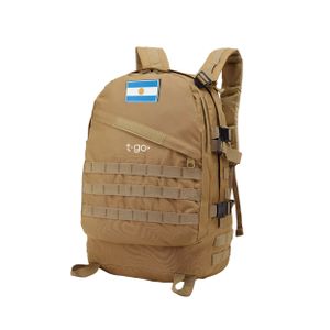 Mochila Tactica Militar Hombre 40 Litros Reforzada Ajuste Pectoral Abdominal Molle EM170 Camel