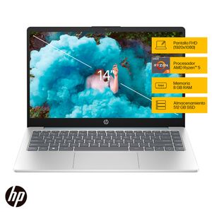 Notebook HP 14” FHD Ryzen 5 8GB 512GB SSD 14-em0002la