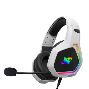 Auricular gaming PS4 con leds RGB vincha con microfono Nisuta OSAUG850W Blanco
