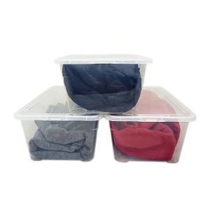 3 Cajas Organizadoras 6 Lts Apilable Plastica Transparente - Opening