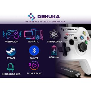 Joystick Blanco Compatible con Control PC P3 Inalambrico Dehuka