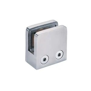 Clip Pinza Para Vidrio Gadnic Acero Inoxidable Base Plana
