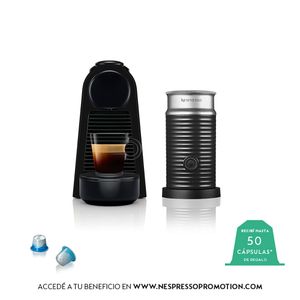 Cafetera Nespresso Essenza Mini Black + Aeroccino