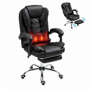Sillón Ejecutivo Respaldo Masajeador Silla Oficina Gerencial Color Negro