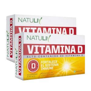 Natuliv Suplemento Vitaminico Vitamina D x 60 comprimidos $2.800