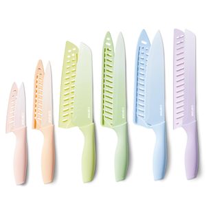 Juego de Cuchillos CAROTE con Hoja de Acero Inoxidable con Revestimiento Cerámico, 12 Piezas