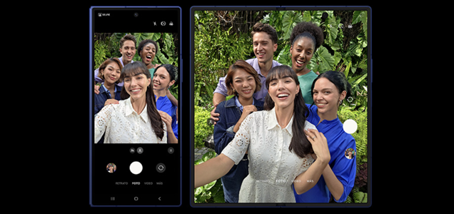 Ángulo más amplio para épicas selfies en grupo