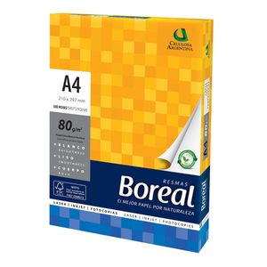 Resmas Boreal A4 21x29.7 80grs Caja de 10 unidades