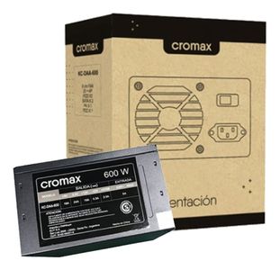 Fuente Cromax 600w Pc Atx Cooler 8 Cm Sata Kc-dda-600