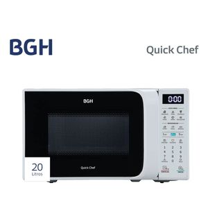 Microondas Digital Bgh Quick Chef B120db20i Blanco 20 Lts