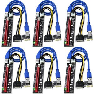 Pci-e Riser Febsmart Ver006cfor Bitcoin Pcie Extension Cable Gpu X 16 6 Piezas