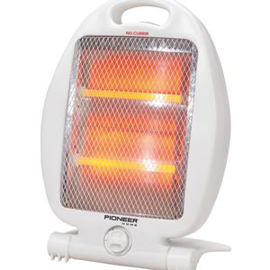 Estufa Cuarzo Pioneer 3 Niveles de Potencia Base Rebatible Manija Integrada