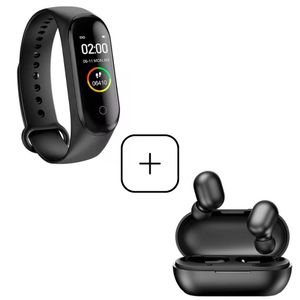Combo Reloj Inteligente Smartwatch SB04 Negro Smartband + Auriculares inalambricos In-Ear Haylou GT1 Pro