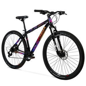 Bicicleta Topmega MTB Regal R29 21 v Shimano Negro/Fucsia/Naranja Talle M 1007978