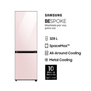 Heladera Freezer Inferior Bespoke RB33A307032 328lts Inverter Pink