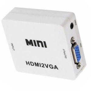 Convertidor Hdmi A Vga Activo Audio 3.5mm Adaptador Nuevo