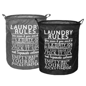 Cesta Laundry Rules Plegable