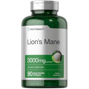 Horbäach Suplemento de melena de león , 3000 mg ,