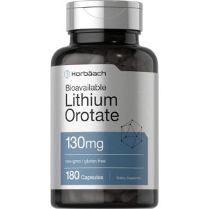 Horbäach Orotato de litio 130 mg , 180 cápsulas ,