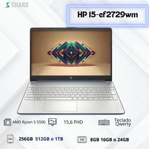 Notebook HP AMD Ryzen 5 5500 256GB SSD 8GB Ram 15.6″ FHD