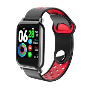 Reloj Smartwatch Pulsera Fitness Toma Pulso Bluetooth Negro Rojo