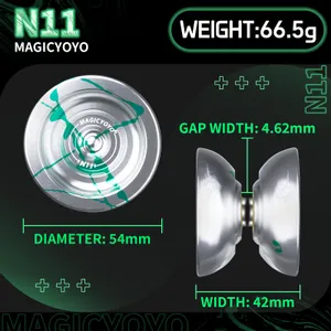 MAGICYOYO N11 Profesional De Aleación – Yoyo Dual (Responsivo Y No Responsivo), Con Rodamientos, Cuerdas Y Estuche