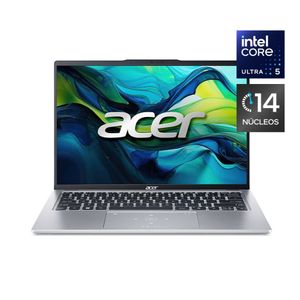 Notebook Acer Swift Go 14,2” Intel Core Ultra 5 14 Núcleos 16GB 512GB SSD