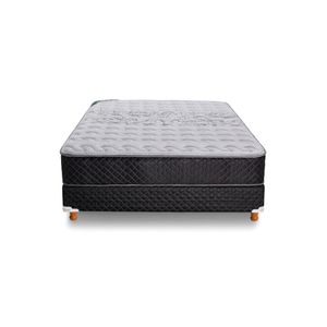 Conjunto Cannon Resorte Doral + sommier gris 2 plazas 190cmx140cm