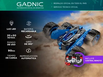 Auto Radio Control Gadnic Monster Todo Terreno Ruedas Gira 360