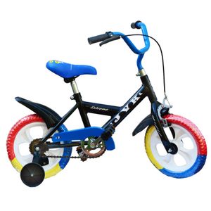 Bicicleta JVK Rodado 12 para Niños Negro Con Rueditas