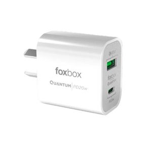Cargador De Pared Foxbox Quantum 20W Blanco Cable Round Tipo C