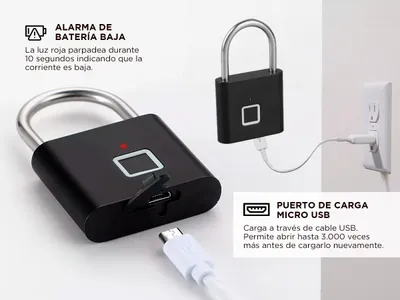 Candado Con Huella Digital Gadnic Biométrico