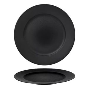 Set X 12 Plato Playo 27cm Porcelana Baralee Fine Plus Negro