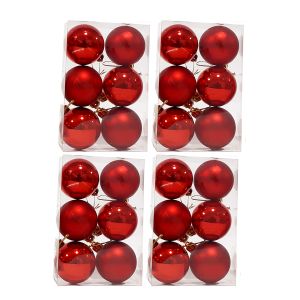Set de 24 globos de 5cm Rojo  4 cajas x 6 un.