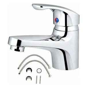 Canilla Grifería Baño Monocomando Lavatorio Cromada Aireador