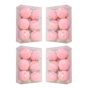 Set de 24 globos de 4cm rosa con peluche 4 cajas x 6 un.