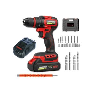 Taladro Brushless Atornillador Gp Garden Plus De Lusqtoff Lh-199bk Bateria Inalambrico 18v Mandril 10mm Metalico Con Regulador De Velocidad