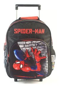 Mochila Con Carro Spiderman Hombre Araña Wall 3d 12 Pulgadas