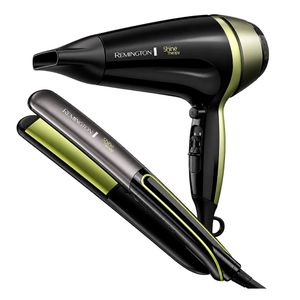 Combo Set Remington Planchita y Secador Shine Therapy Avocado